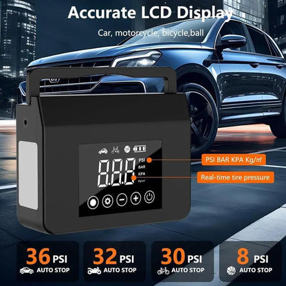 Portable Car Jump Starter with Air Compressor, (ALL Gas/7.0L Diesel) with 150PSI Tire Inflator, 12V Car Battery Jump Power,15000mAh Power Bank With LED Light