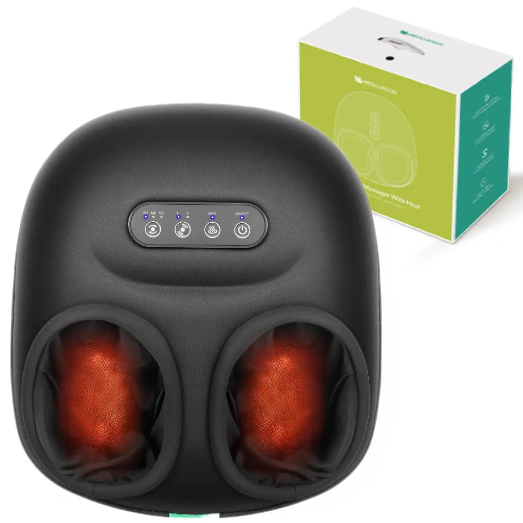 Thermal Foot Massager with Deep Kneading, Air Compression & Foot Rollers
