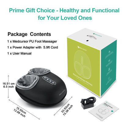 Thermal Foot Massager with Deep Kneading, Air Compression & Foot Rollers