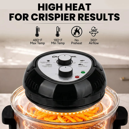 16 Quart Extra Large Oil-Less Air Fryer - Healthier, Crispier Cooking