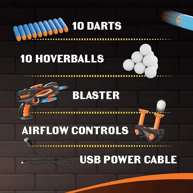 Hover Shot Shooting Toy for Kids--Gun, Targets & Darts