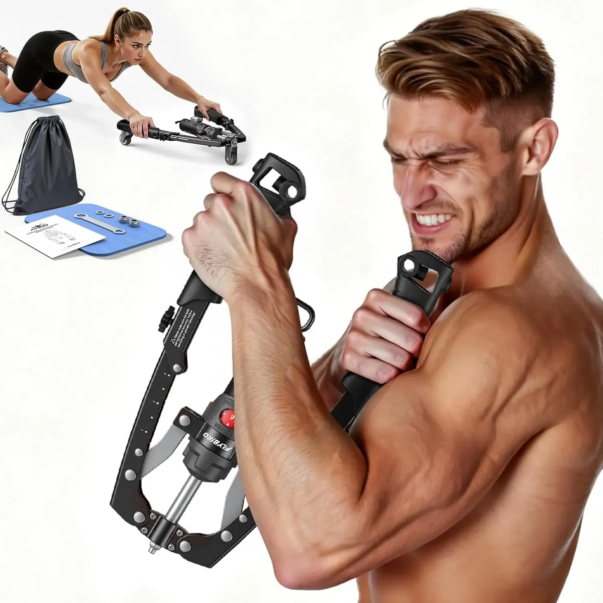 Adjustable Hydraulic Arm Trainer | 22-440lbs Foldable
